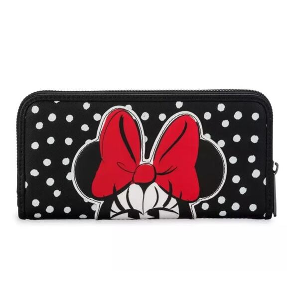 Disney Parks Loungefly Wallet - Minnie Mouse Polka Dots - Picture 1 of 5